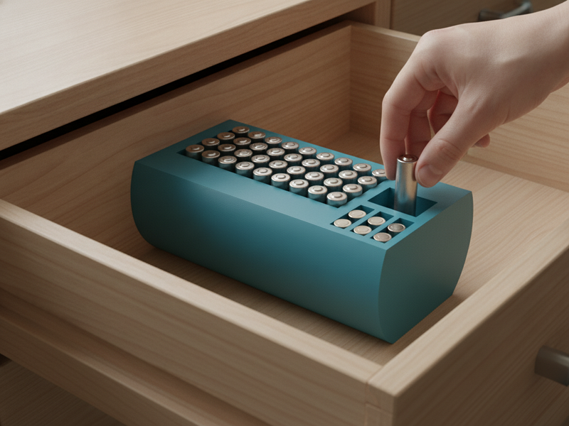 Battery Organizer printed example