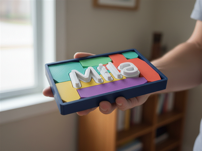 Name Puzzle printed example