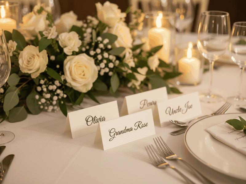 Place Cards printed example