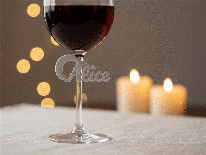 Wine Charms printed example